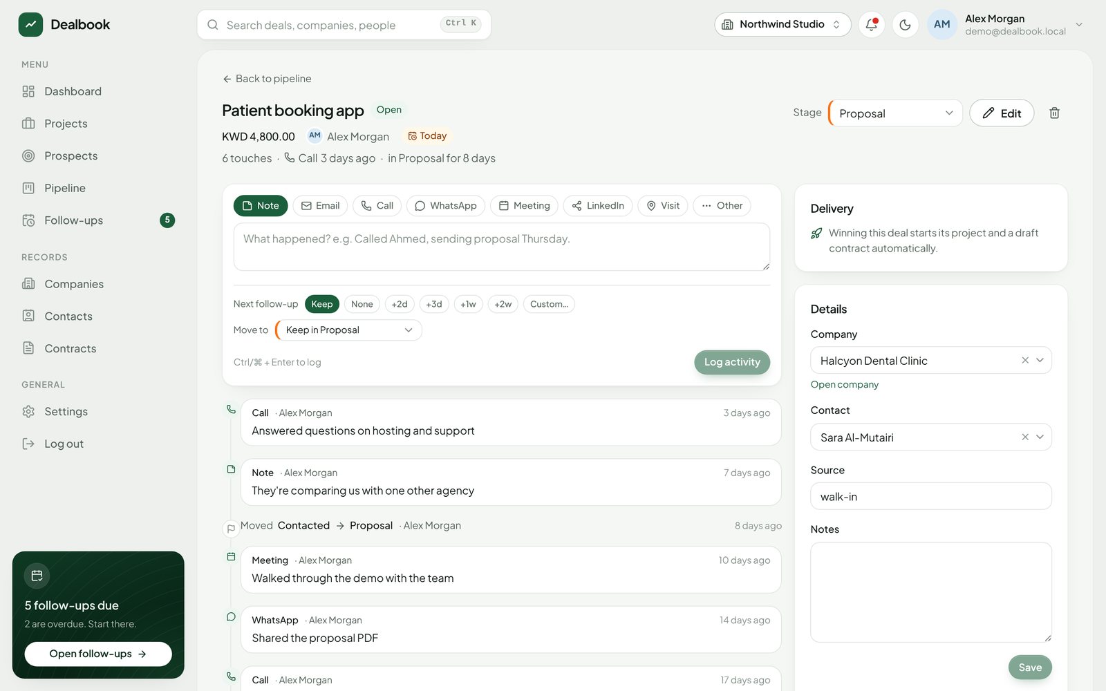 A deal with the touch logger and its timeline